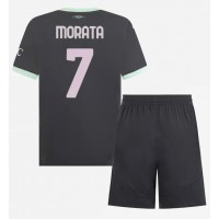 Otroški Nogometni dresi AC Milan Alvaro Morata #7 Tretji 2024-25 Kratek Rokav (+ Kratke hlače)